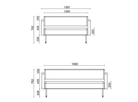 Sitland Canapé Dapper 2 ou 3 places – Élégance des années 50, confort moderne et savoir-faire italien Canapé Dapper 2 ou 3 places – Élégance des années 50, confort moderne et savoir-faire italien