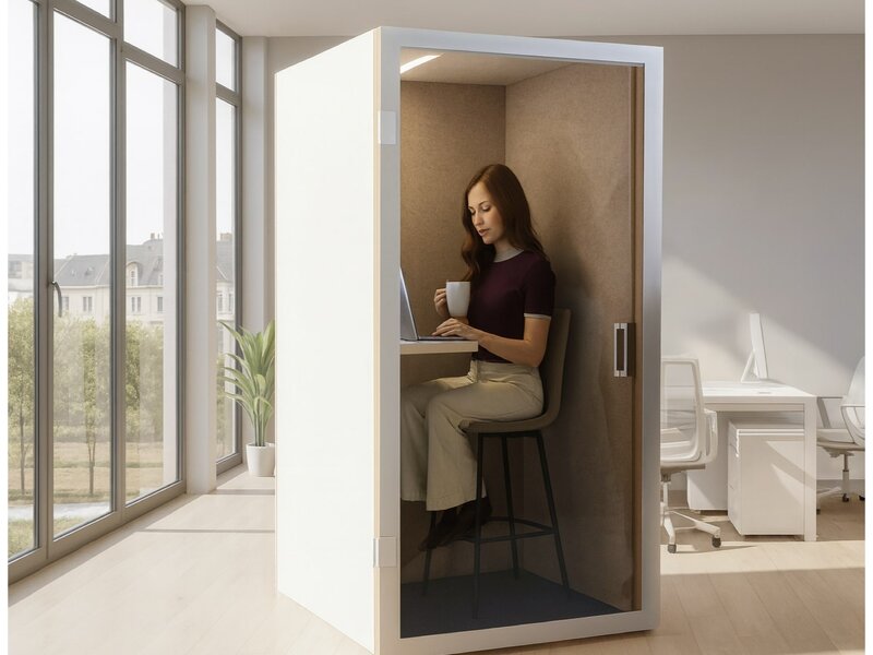 BNO Cube 1 Stand – Geluidsdichte Telefooncel met Biophilic Design, Inclusief Professionele Levering en Montage Cube 1 Stand – Geluidsdichte Telefooncel met Biophilic Design, Inclusief Professionele Levering en Montage