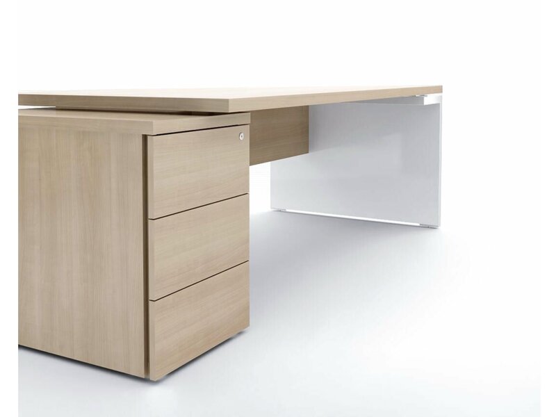 Bureau de direction MDD Mito avec caisson – Design italien élégant et fonctionnel signé Simone Bernocchi | Brand New Office