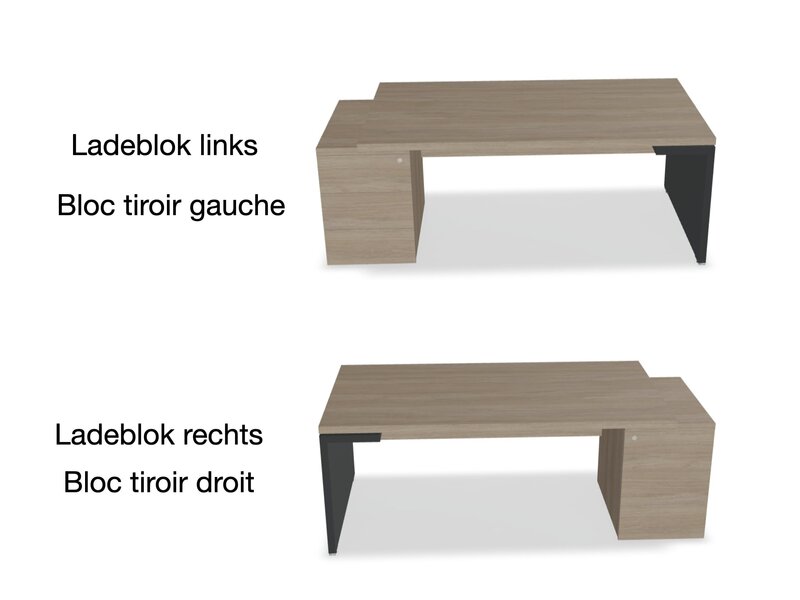 Bureau de direction MDD Mito avec caisson – Design italien élégant et fonctionnel signé Simone Bernocchi | Brand New Office