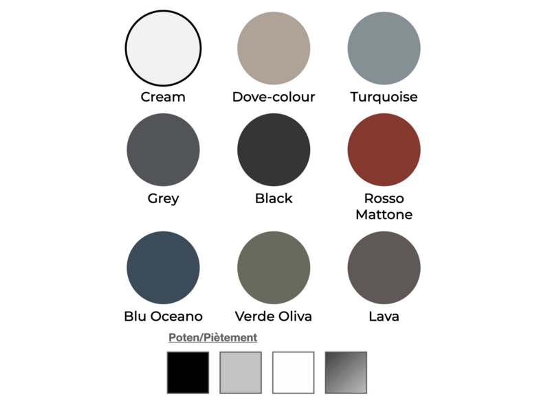 Kalea chaise monocolor à quatre pieds