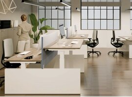 Flex bureau assis-debout électrique pour 2 personnes