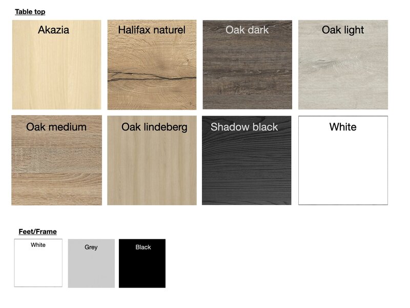 Flexaro Entrada bureau rectangulaire – Bureau élégant avec pied en T et hauteur réglable