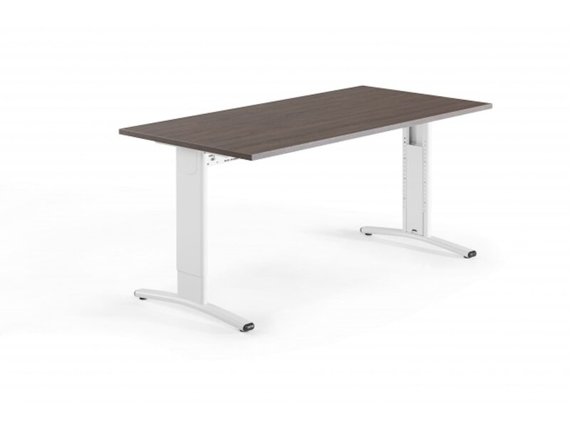 Flexaro Entrada bureau rectangulaire – Bureau élégant avec pied en T et hauteur réglable