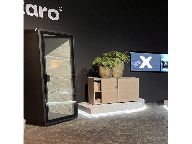 X-Pod Belcel – Akoestische 1-Persoons Werk- en Belcabine met Verstelbare Tafel, Verlichting & Ventilatie | Direct Leverbaar