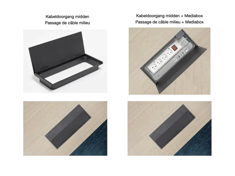 Echo Vergadertafel – Modulaire Design Conferentietafel met Kabelbeheer & Keuze uit verschillende vormen