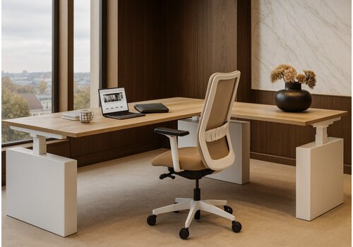 Flex elektrisch zit-sta hoekbureau