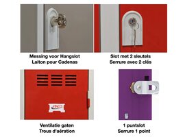 Vinco Casier vestiaire Vinco métallique 6 cases – Armoire monobloc industrielle avec haute résistance, ventilation et serrure sécurisée Casier vestiaire Vinco métallique 6 cases – Armoire monobloc industrielle avec haute résistance, ventilation et serrure sécurisée