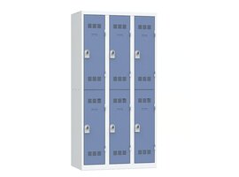 Vinco Casier vestiaire Vinco métallique 6 cases – Armoire monobloc industrielle avec haute résistance, ventilation et serrure sécurisée Casier vestiaire Vinco métallique 6 cases – Armoire monobloc industrielle avec haute résistance, ventilation et serrure sécurisée
