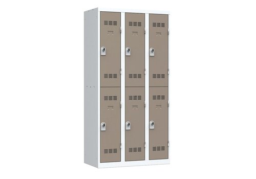 Metalen locker – 6 lockers (H180 × L90 cm)