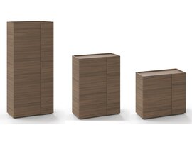 Armoires de rangement Narbutas PLANA en placage bois – Système premium 2H/3H/5H avec portes soft-close