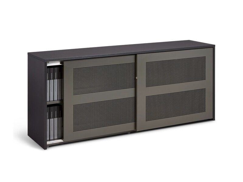 Flexaro Slide & Go – Armoire basse acoustique à portes coulissantes pour bureaux ouverts (83 cm)