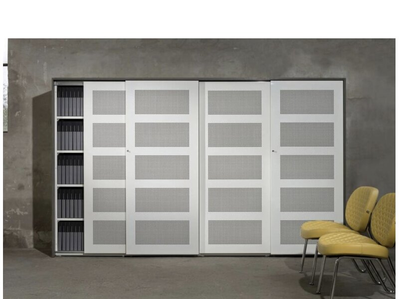 Flexaro Slide & Go – Armoire acoustique haute à portes coulissantes 192 cm pour bureaux ouverts