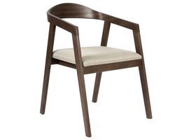 BNO Armand stoel in beukenhout met armleuningen – comfortabel design in naturel of bruin