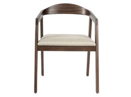 BNO Armand stoel in beukenhout met armleuningen – comfortabel design in naturel of bruin