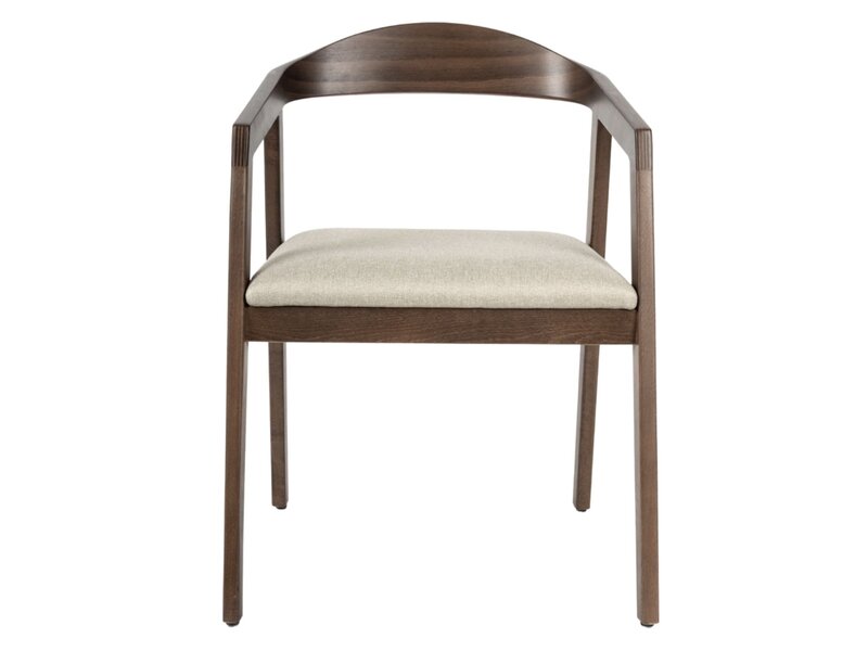 BNO Armand stoel in beukenhout met armleuningen – comfortabel design in naturel of bruin