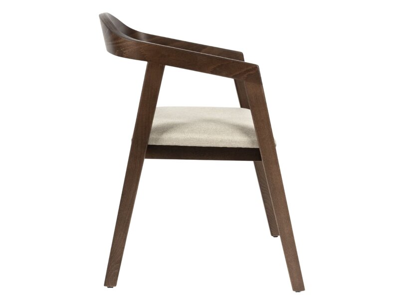 BNO Armand stoel in beukenhout met armleuningen – comfortabel design in naturel of bruin