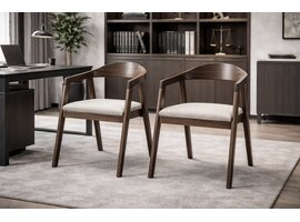 BNO Armand stoel in beukenhout met armleuningen – comfortabel design in naturel of bruin