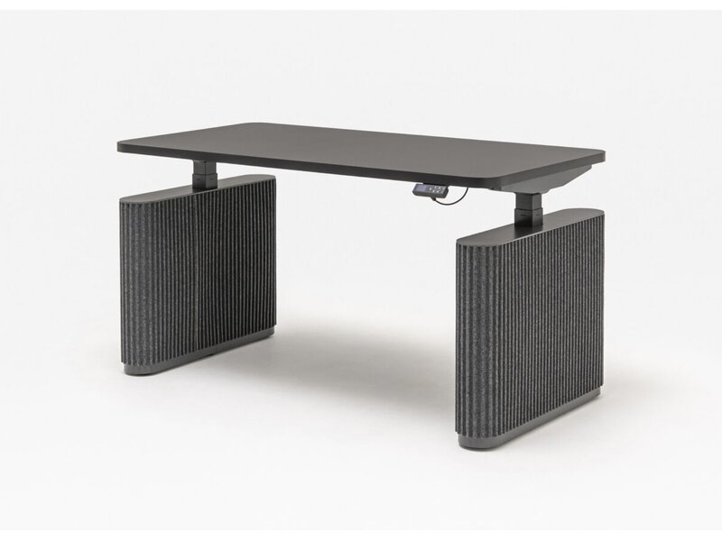 MDD Ogi Drive elektrisch verstelbaar bureau met PET-viltpanelen – ergonomisch, akoestisch en modern werkstation