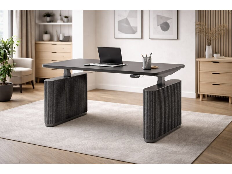 MDD Ogi Drive elektrisch verstelbaar bureau met PET-viltpanelen – ergonomisch, akoestisch en modern werkstation