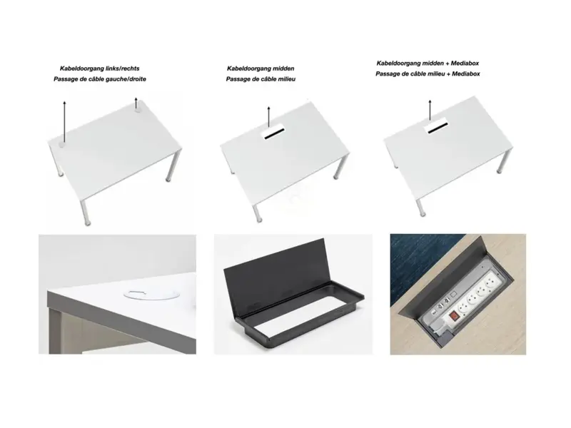 MDD Ogi Drive elektrisch verstelbaar zit-sta benchbureau met PET-viltpanelen – ergonomische en akoestische duo-werkplek