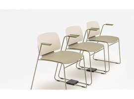 MDD Lena stapelbare vergaderstoel – modulaire oplossing voor conferentie-, opleidings- en auditoriumruimtes