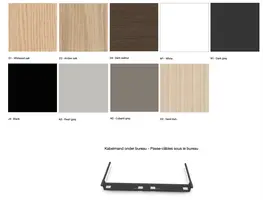 Narbutas Round L-bureau met vaste aanbouw – flexibel werkplekconcept voor moderne kantoren