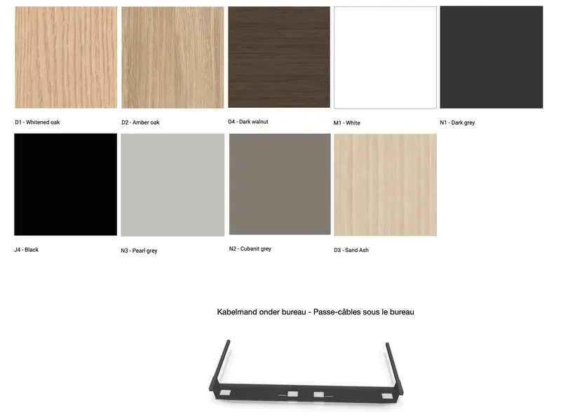 Narbutas Round L-bureau met vaste aanbouw – flexibel werkplekconcept voor moderne kantoren