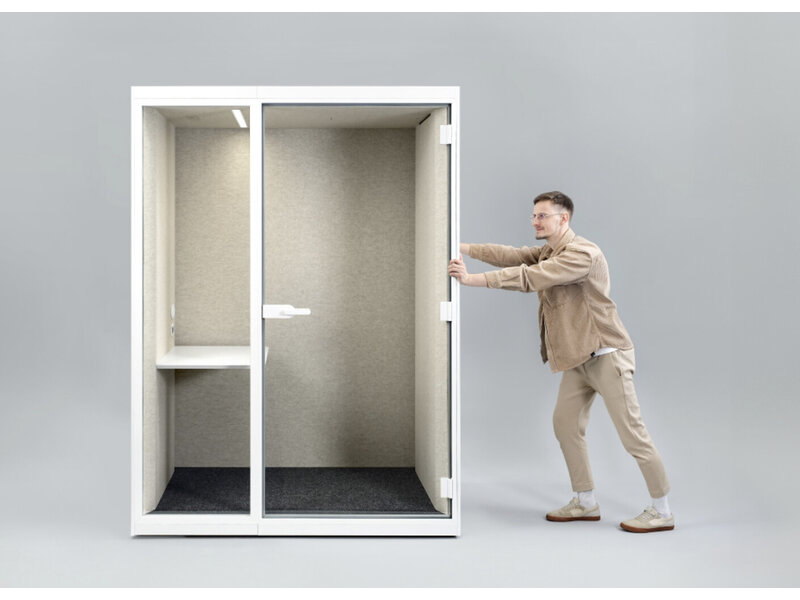 Sonus M akoestische pods Narbutas SONUS S+ verrijdbare akoestische werkpod voor flexibel en geconcentreerd werken