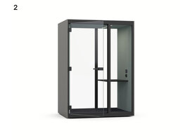 Sonus M akoestische pods Narbutas SONUS S+ verrijdbare akoestische werkpod voor flexibel en geconcentreerd werken