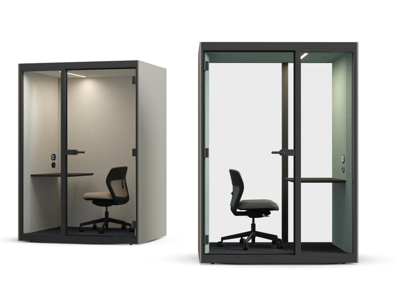 Sonus M akoestische pods Narbutas SONUS S+ verrijdbare akoestische werkpod voor flexibel en geconcentreerd werken