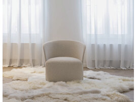 Flower lounge chair – comfortabele design lounge fauteuil met zachte stoffering