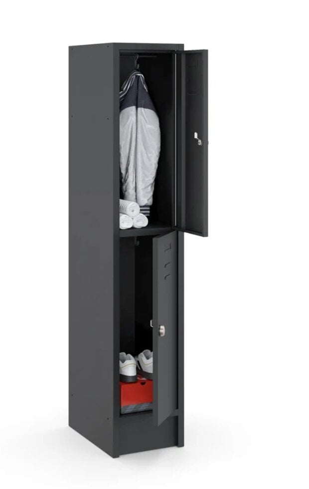 BNO Basic stalen garderobekast met 2, 4 of 6 deuren en valgrendelslot voor hangslot
