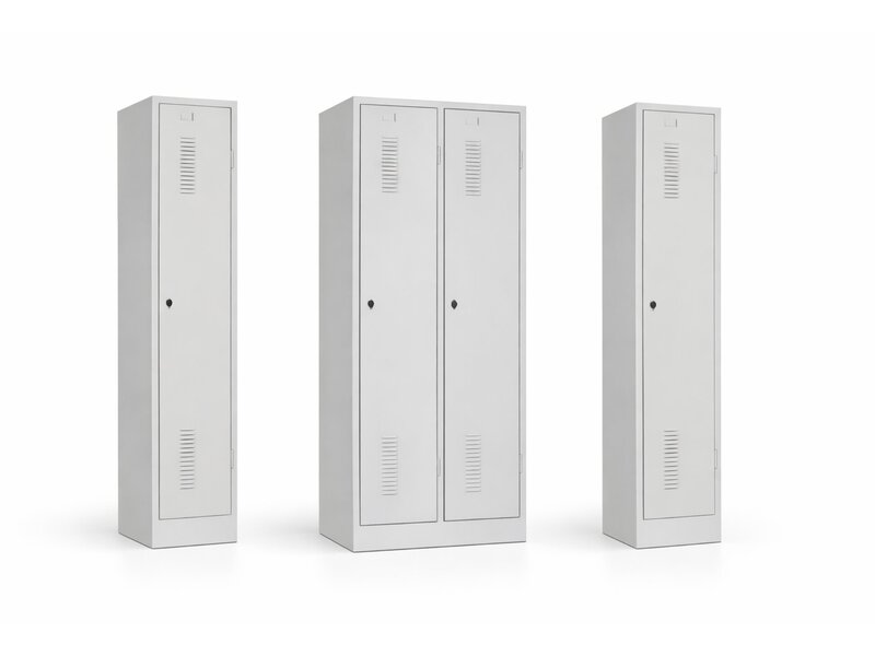 BNO armoire vestiaire métallique avec cloison (industrie salissante) – 1, 2 ou 3 portes