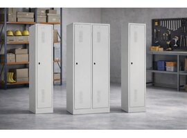BNO armoire vestiaire métallique avec cloison (industrie salissante) – 1, 2 ou 3 portes