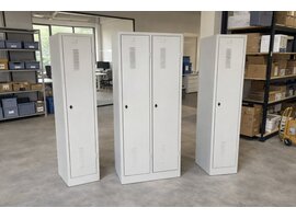 BNO armoire vestiaire métallique avec cloison (industrie salissante) – 1, 2 ou 3 portes