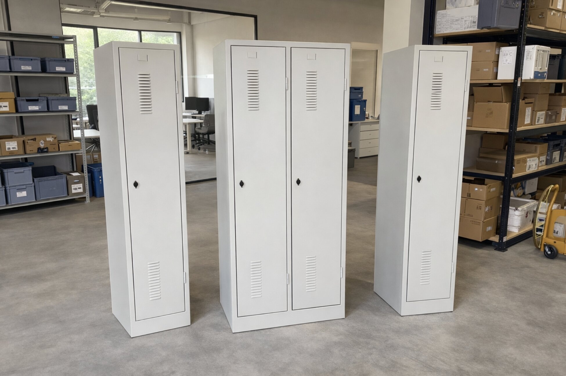 BNO BNO armoire vestiaire métallique avec cloison (industrie salissante) – 1, 2 ou 3 portes