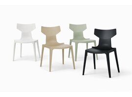 Kartell Re-Chair powered by Illy – stapelbare designstoel van Antonio Citterio in gerecycleerd materiaal