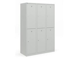 PHT armoire vestiaire 2, 4 ou 6 portes – casier en acier 40 cm avec tringle