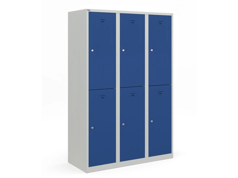 PHT armoire vestiaire 2, 4 ou 6 portes – casier en acier 40 cm avec tringle