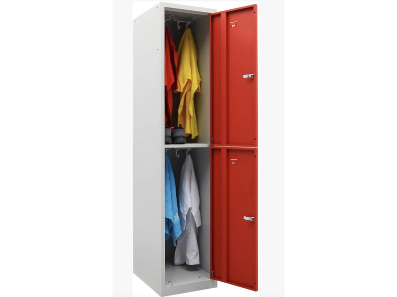 PHT armoire vestiaire 2, 4 ou 6 portes – casier en acier 40 cm avec tringle