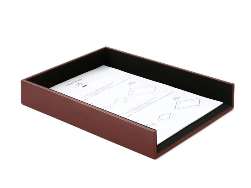 Eglooh Minerva bureau set in gerecycleerd leder – 4-delige Made in Italy set