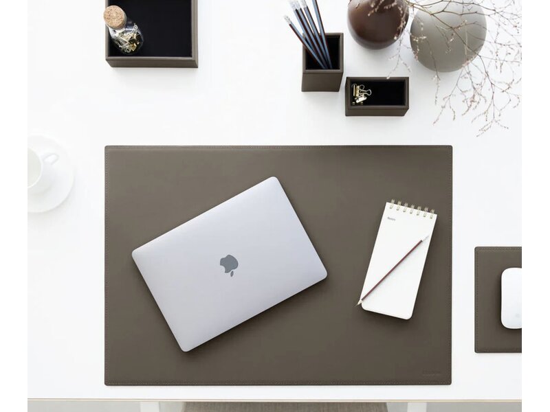 Eglooh Minerva bureau set in gerecycleerd leder – 4-delige Made in Italy set