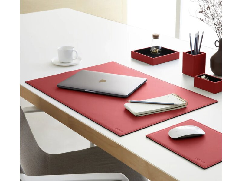 Eglooh Minerva bureau set in gerecycleerd leder – 4-delige Made in Italy set