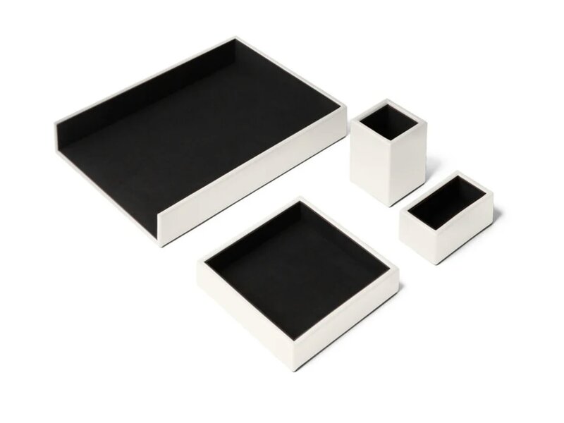 Eglooh Atena set de bureau 4 pièces en cuir italien véritable – Made in Italy