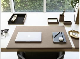 Eglooh Atena set de bureau 4 pièces en cuir italien véritable – Made in Italy