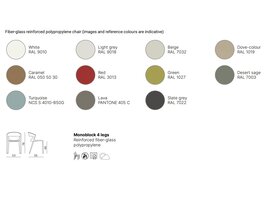 Kastel Kastel Kicca One chaise – chaise design empilable en polypropylène renforcé de fibre de verre Kastel Kicca One chaise – chaise design empilable en polypropylène renforcé de fibre de verre