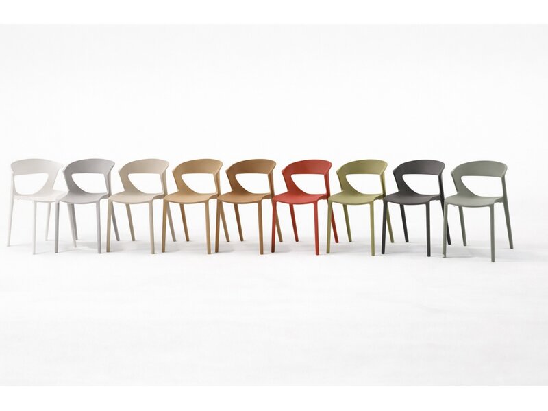 Kastel Kicca One chaise – chaise design empilable en polypropylène renforcé de fibre de verre