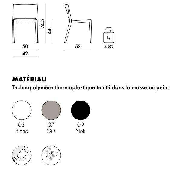 Kartell  Lizz Mat stoel