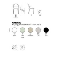 Generic C chaise empilable